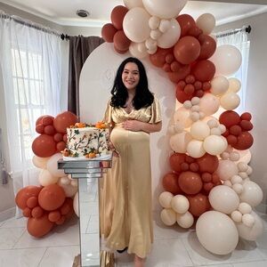 Astr Satin Gold Maxi Dress